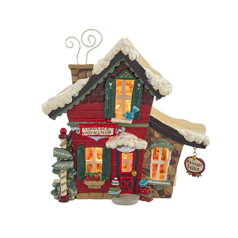 Snow Town Light Up House Table Pieces, 10.5-12.3" (3 styles - sold individually)