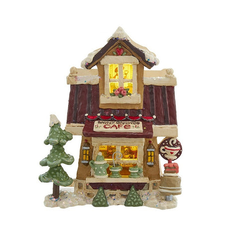 Snow Town Light Up House Table Pieces, 10.5-12.3" (3 styles - sold individually)