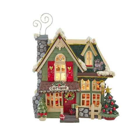 Snow Town Light Up House Table Pieces, 10.5-12.3" (3 styles - sold individually)