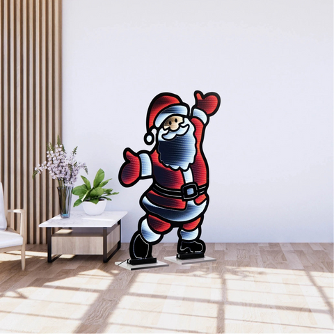 Santa Infinity Light, Acrylic w/UL Plug, 47"