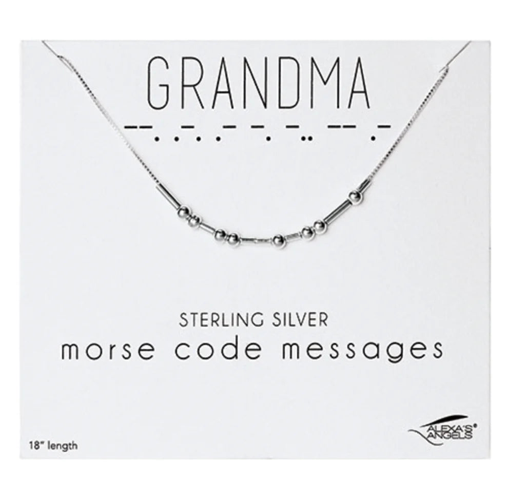 18 Inch Morse Code Necklace "Grandma"