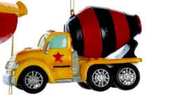 3.8" Resin Construction Vehicle Ornament