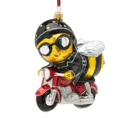 Buzzing Through the Holidays Glass Ornament