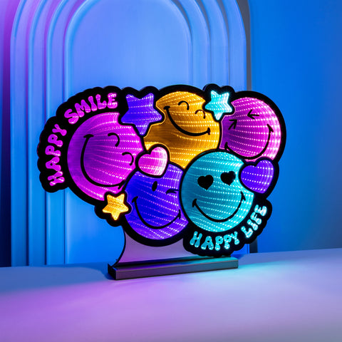 SmileyWorld Happy Life Infinity Light, Acrylic, UL Plug, 14.5"