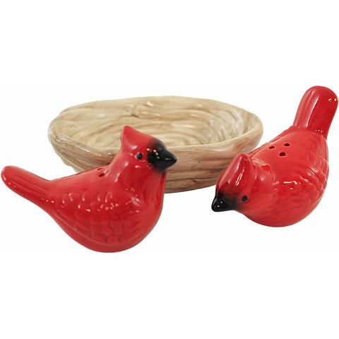 Dolomite Cardinal Salt & Pepper Shaker w/Nest Tray (Set of 2)