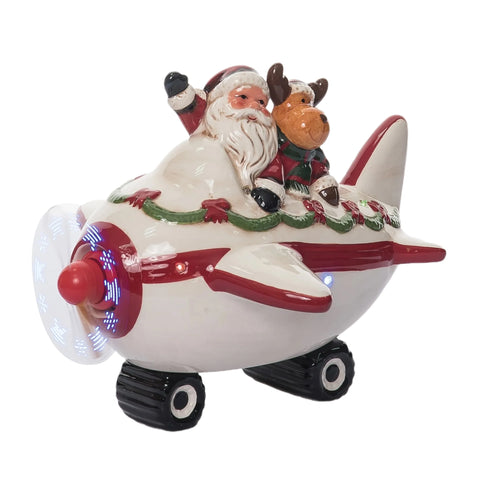 Dolomite Light Up Santa Reindeer Airplane w/Music