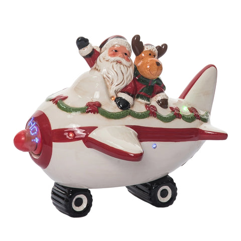 Dolomite Light Up Santa Reindeer Airplane w/Music