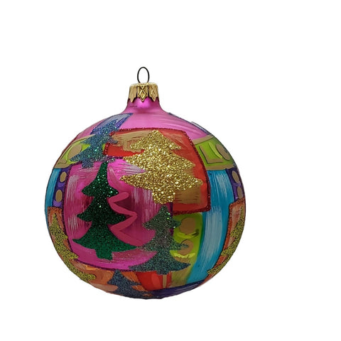 Christmas Forest Ball Ornament, 5"