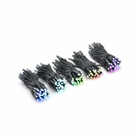 Twinkly Pro Curtain, 5x50 RGB LEDs, PLC, Black Wire