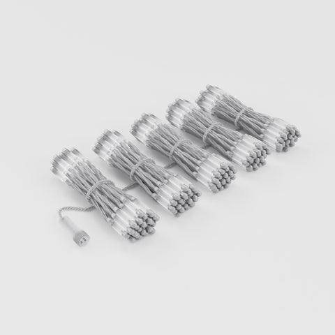 Twinkly Pro Curtain, 5x50 RGB LEDs, PLC, Clear Wire