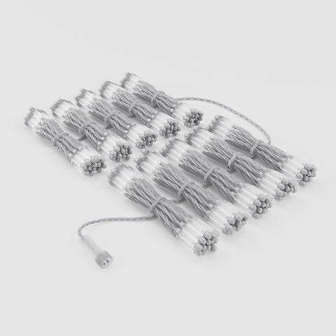 Twinkly Pro Curtain, 10x25 RGB LEDs, PLC, Clear Wire