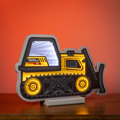 Tonka Bulldozer Infinity Light, Acrylic, UL Plug, 8"