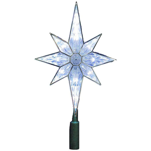 10-Light Clear LED Star Treetop, 10.5"