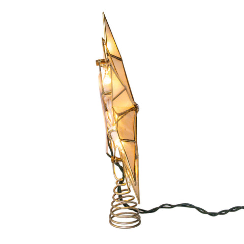 UL 10L 12-Point Capiz Star With Gemstone Center Treetop