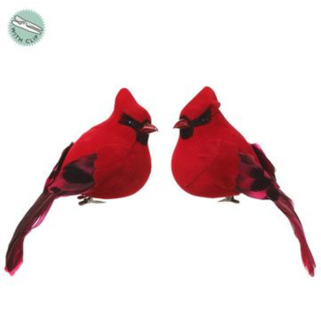 5" Cardinal Ornament With Clip