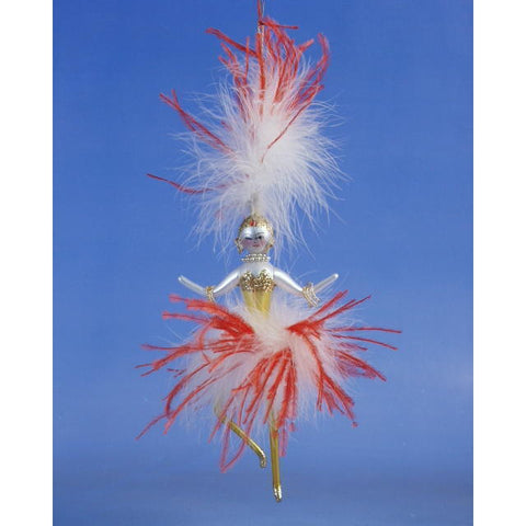 Carnival Showgirl Glass Ornament