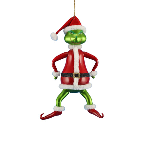 Grinch Dressed As Santa Ornament