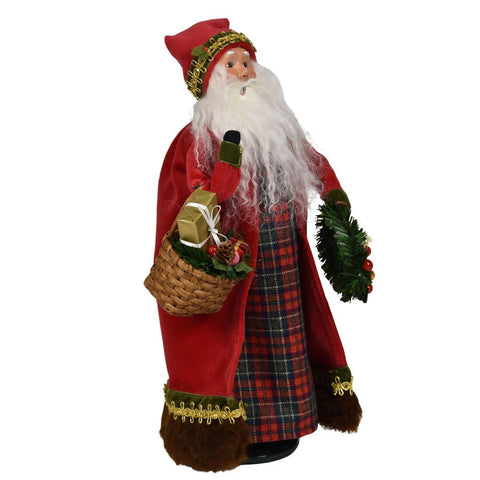 English Countryside Santa Caroler Figurine, 13"