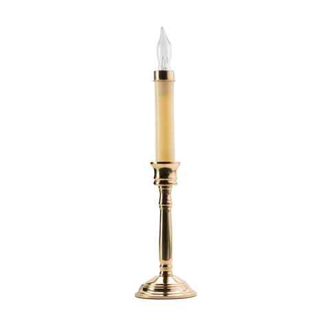 Virginian Solid Brass "Cool Burn" Bulb Candle, Steady Burning, 12" (Set of 2)