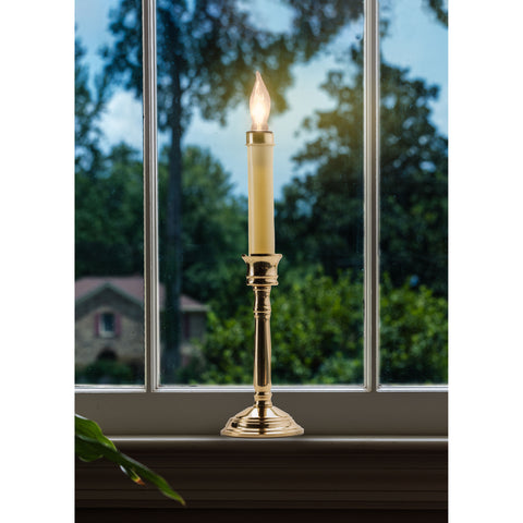 Virginian Solid Brass "Cool Burn" Bulb Candle, Steady Burning, 12" (Set of 2)