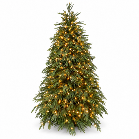 7' Dripping Pine Tree,Medium, 3mm, WW LEDs