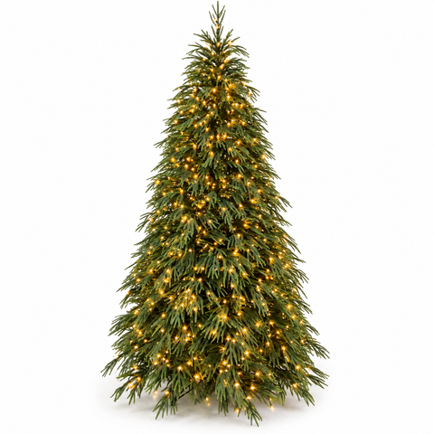 9' Dripping Pine Tree, Medium, 3mm, WW LEDs