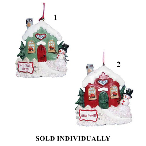 "New Home" Ornaments For Personalization, 3.75 (2 styles - sold individually)