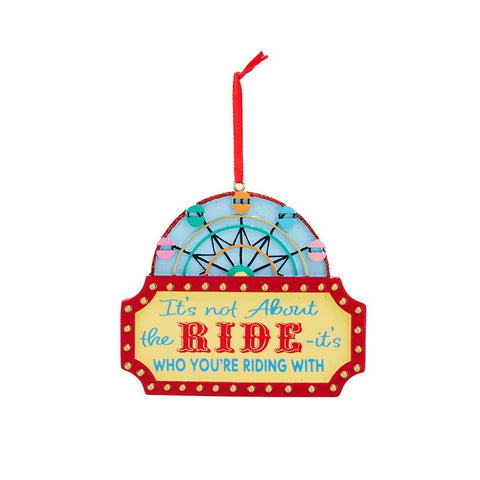 Carnival Sign With Sayings Ornament, 4" (3 styles - sold individually)