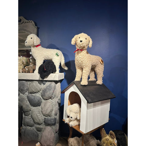 Footrest Dog, Doodle Golden, 19"