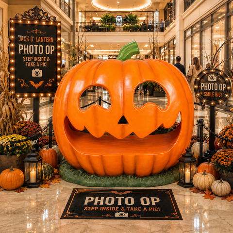 Walk-In Jack O' Lantern Photo Op Display, 69"