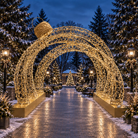 Weavering Ornament Archway, LED Lit, 13'3"