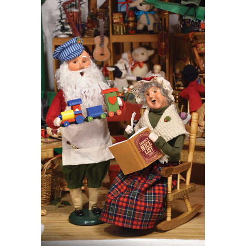 Workshop Santa Caroler Figurine, 13"
