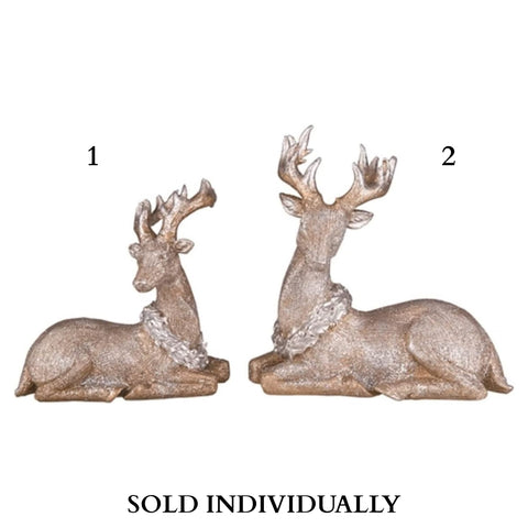 Golden Glitter Sitting Reindeer (2 styles - sold individually)