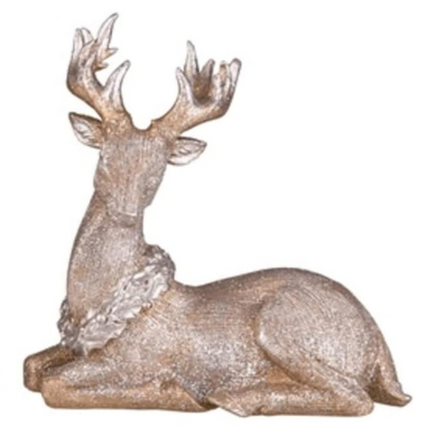 Golden Glitter Sitting Reindeer (2 styles - sold individually)