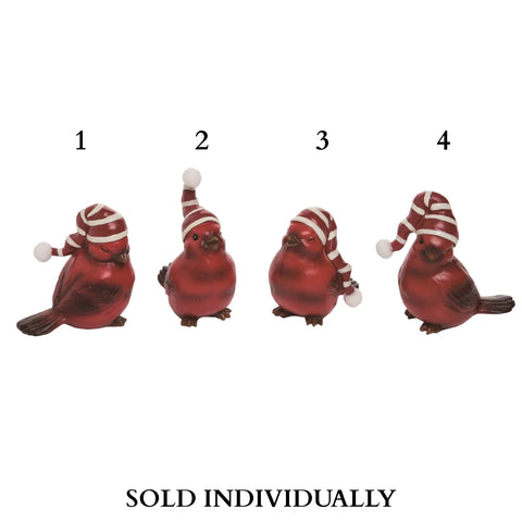 Resin Cardinal w/Hat Figurine (4 styles - sold individually)