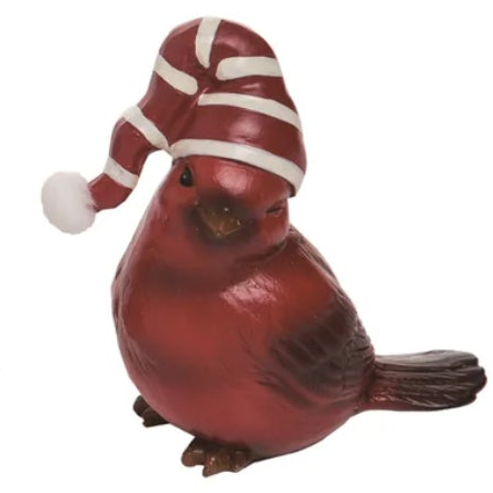 Resin Cardinal w/Hat Figurine (4 styles - sold individually)