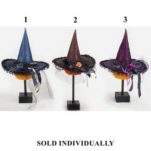 Rose Witch Hat, 16" (3 styles - sold individually)