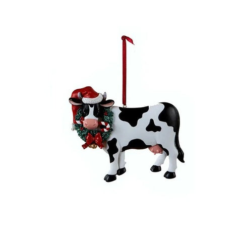 Christmas Cow Ornaments, 4-4.25" (3 styles - sold individually)