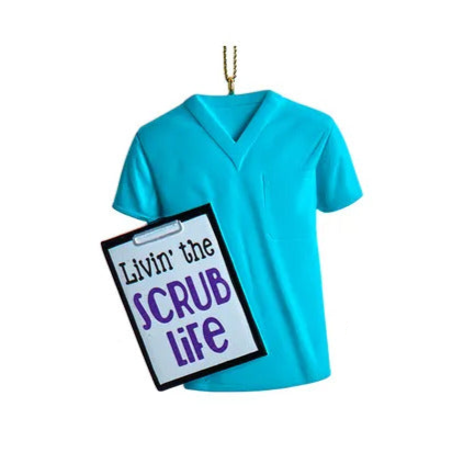Nurse Scrub Ornaments (4 styles, sold idividually)