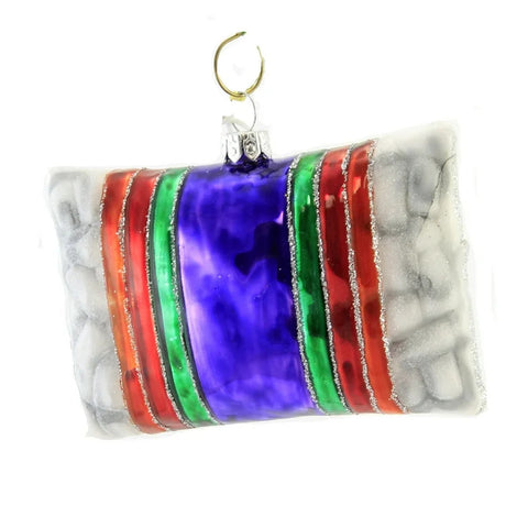 Marshmallows Glass Bag Ornament, 4"