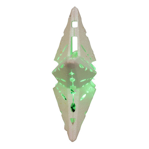 White Iridescent LED Star w/Rotating Ornament Treetop, 11.8"