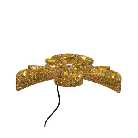 UL 30L Warm White LED Gold Angel Treetop, 16"