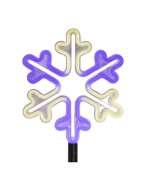 26" Multi-Function LED Snowflake Yard Stakes