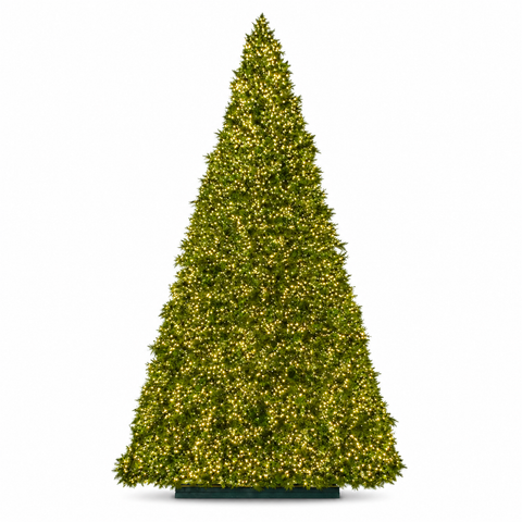 Olympia Pine Artificial Christmas Tower Tree, LED Lit (Warm White), 12ft to 60ft