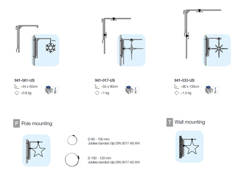 Astero Pole Mount, 3.2‘ x 6.6‘, LED (Clear White / Warm White)