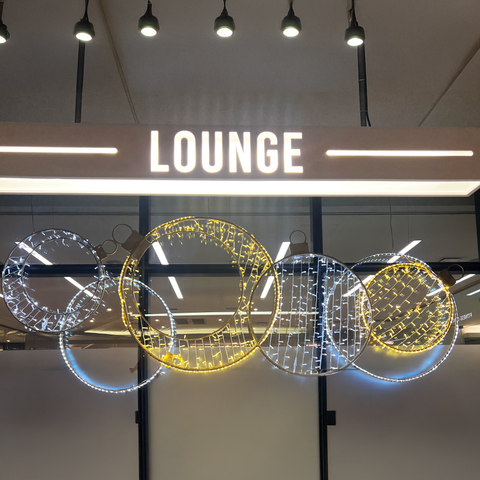 Large 2D Ornament 3, LED Lit, 5'5"