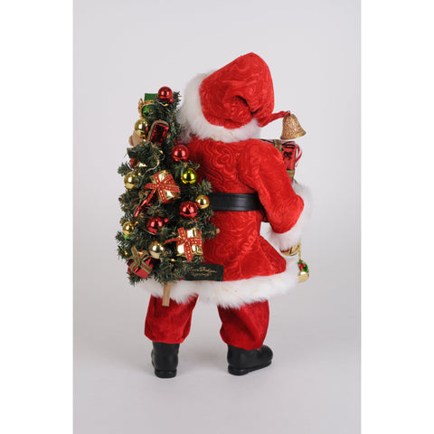 Lighted Good Tidings Santa Figurine, 17"