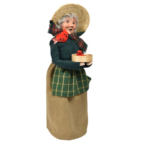 Cardinal Mrs Claus Caroler Figurine, 13"