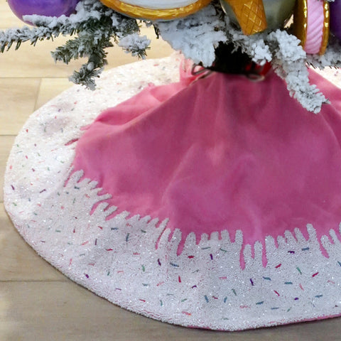 Barbie Ice Cream Drip Tree Skirt, 48" (ITES x Sami Riccioli)