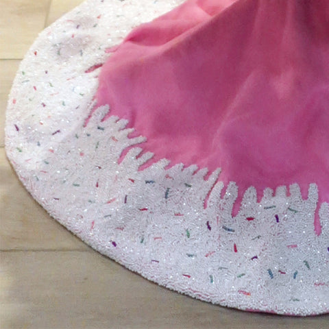 Barbie Ice Cream Drip Tree Skirt, 48" (ITES x Sami Riccioli)